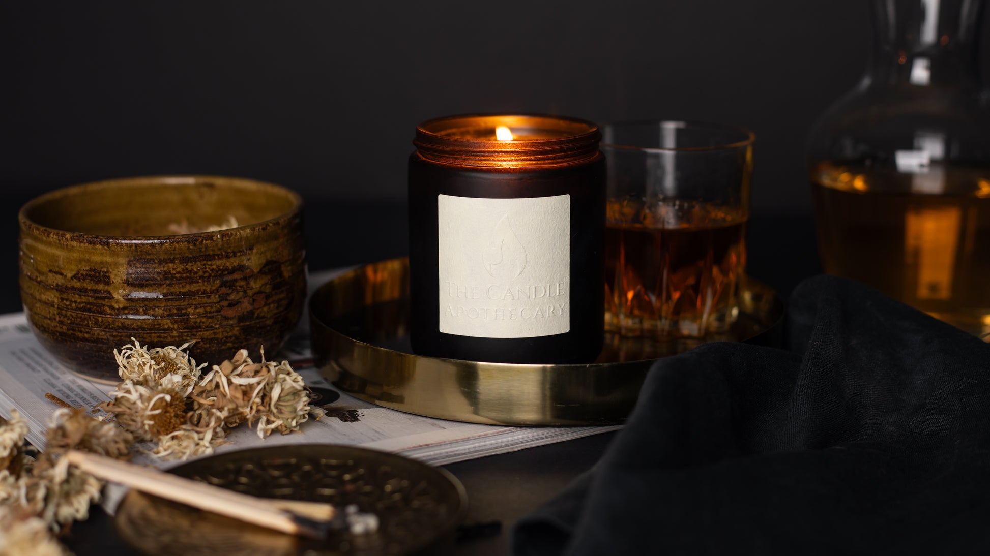 smoked whiskey & leather candle